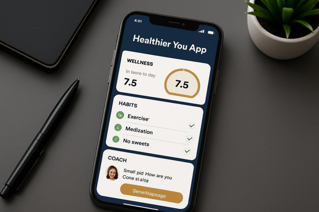 healthier you app mockup
